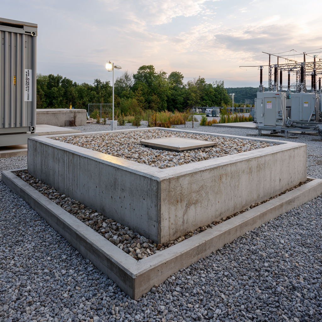 prefabrikovana betonova nadraz pod transformator na strkavom lozku